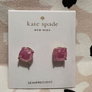 Semi-precious pink Kate Spade stud earrings